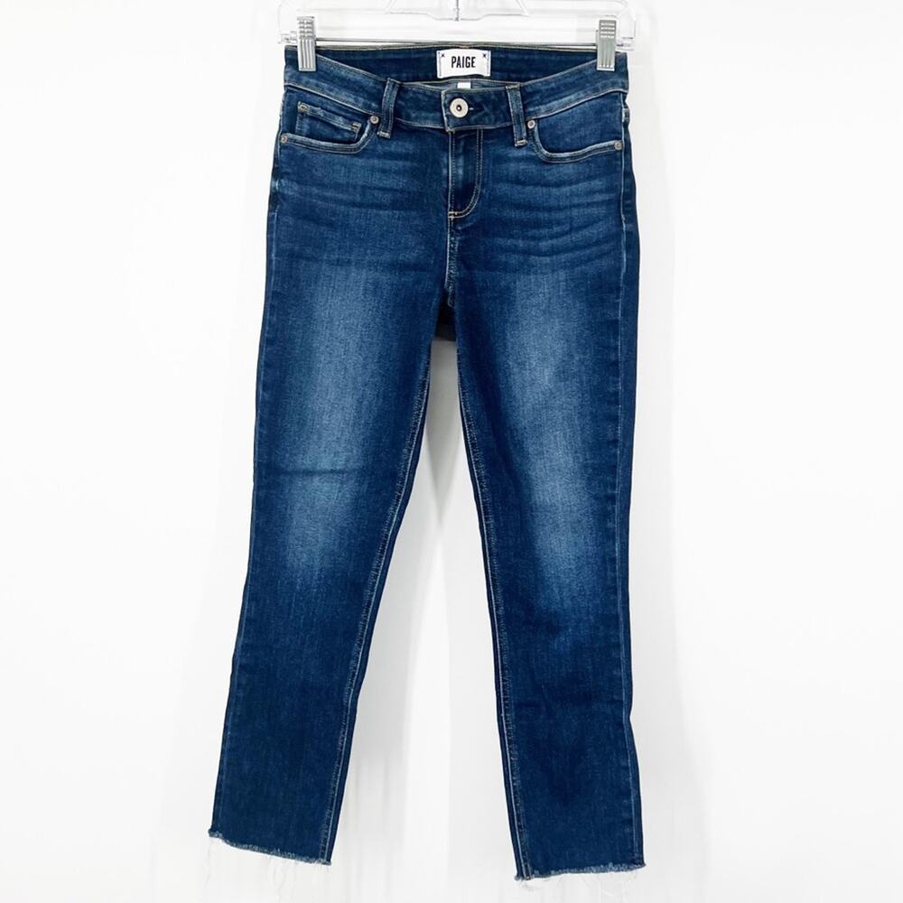 Paige Skyline Skinny Crop Jeans in Greece Raw Hem